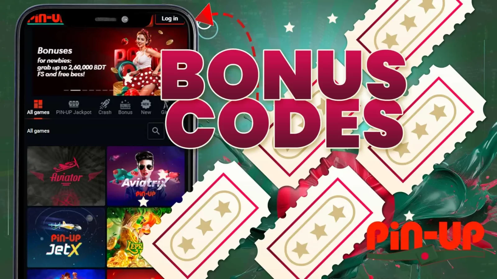 Check out the Pin-UP casino bonus code